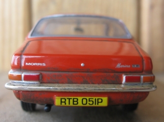 Rear of the Morris Marina sporting a 1.8 litre  badge