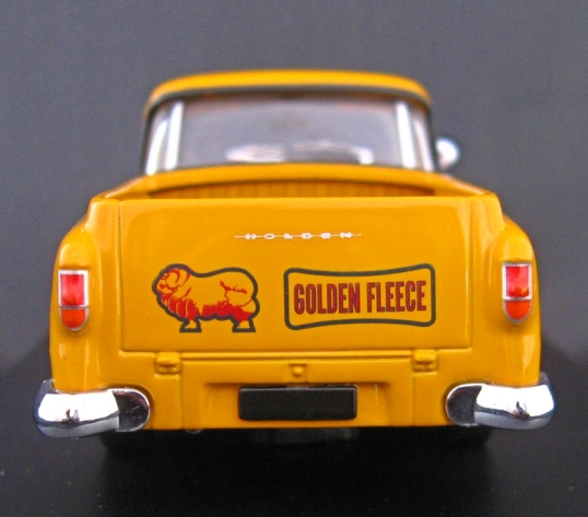 The tailgate of the Aussie made Holden FB Utility in Golden Fleece livery. 