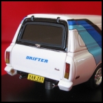 The rear tailgate of the Drifter Van 